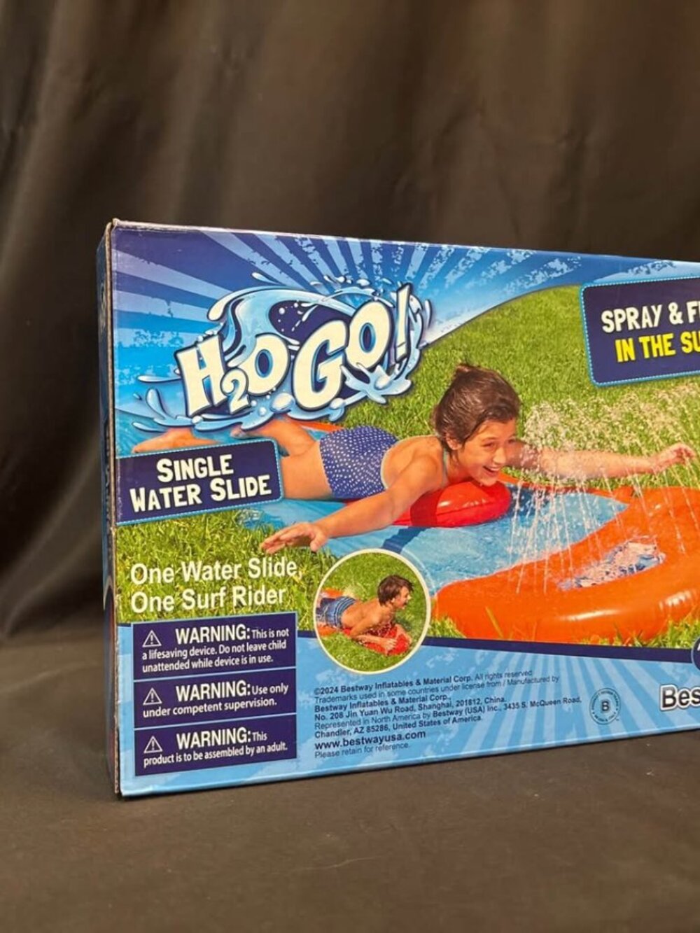 Bestway H2O GO! 18ft Single Water Slide With Drench Pool And Surf Rider